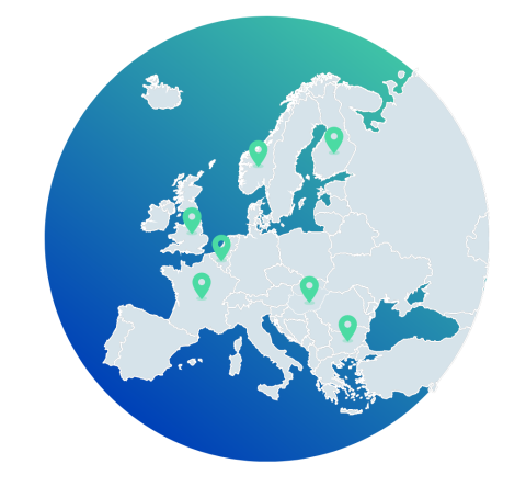 Carte des partenaires du projet européen sur la CDB